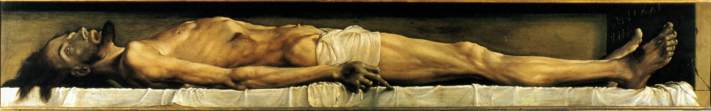 The Body of the Dead Christ in the Tomb, Hans Holbein the Younger, from the Web Gallery of Art.